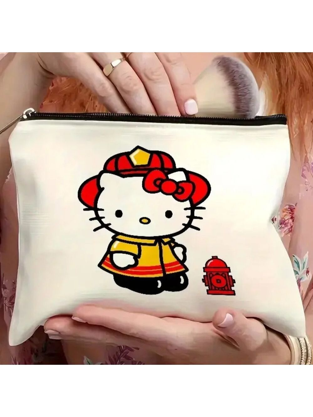 Hello Kitty Firefighter Cosmetics Bag/Pouch - Picture 5 of 6